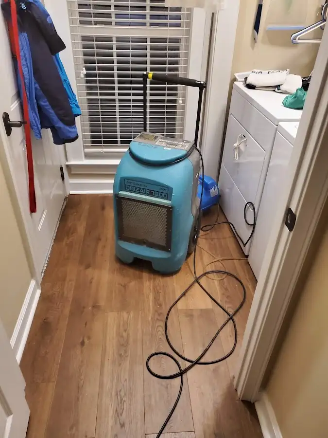 Commercial dehumidifier deployed for Flood Damage Cleanup in West Monroe